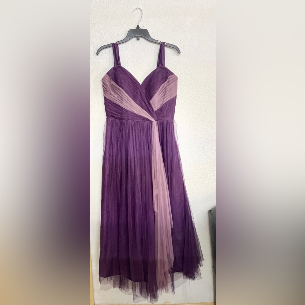 Weddington way dresses - Long chiffon bridesmaid purple dress formal party wear